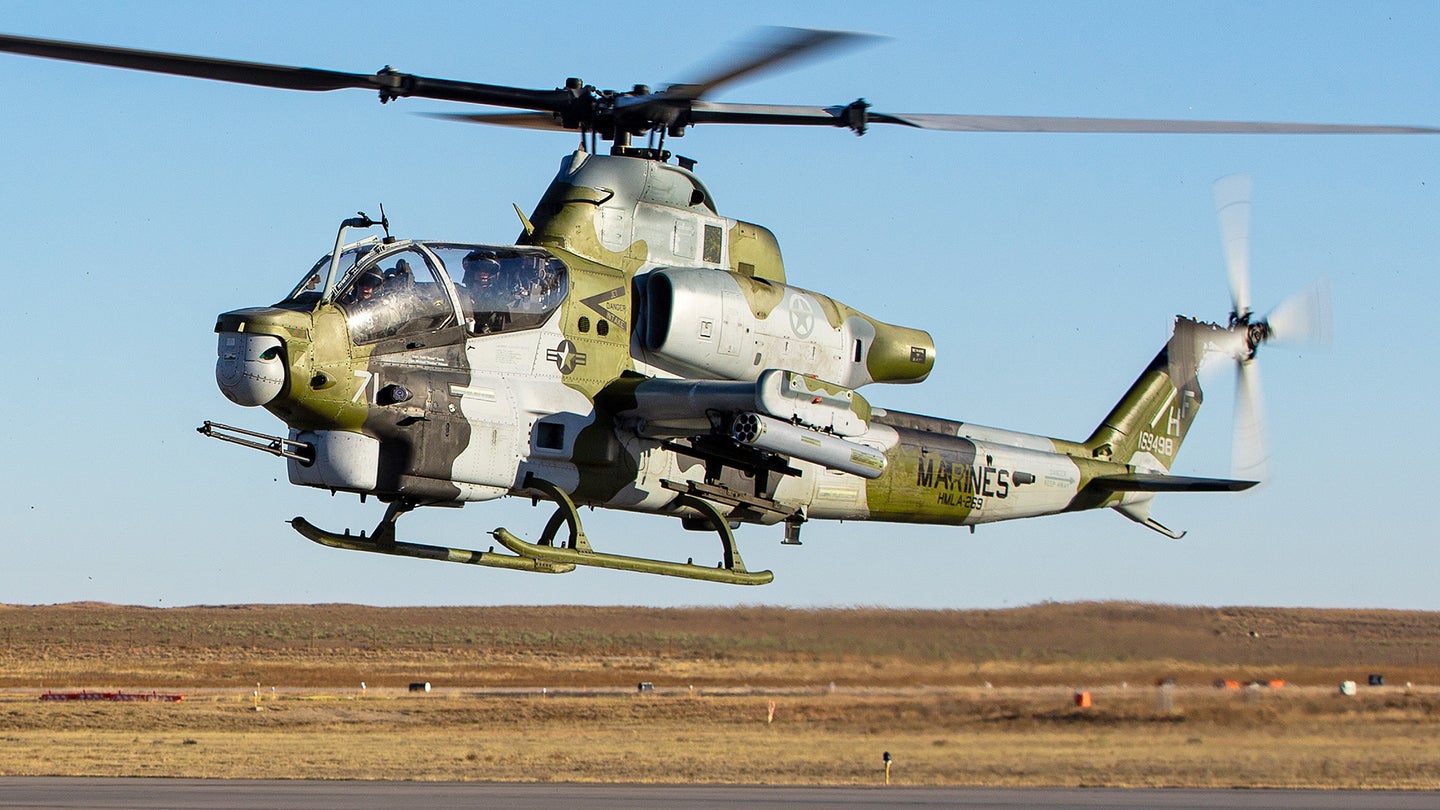 Marine AH-1Z Attack Helicopter Looks Amazing In Throwback Sea Cobra Camouflage