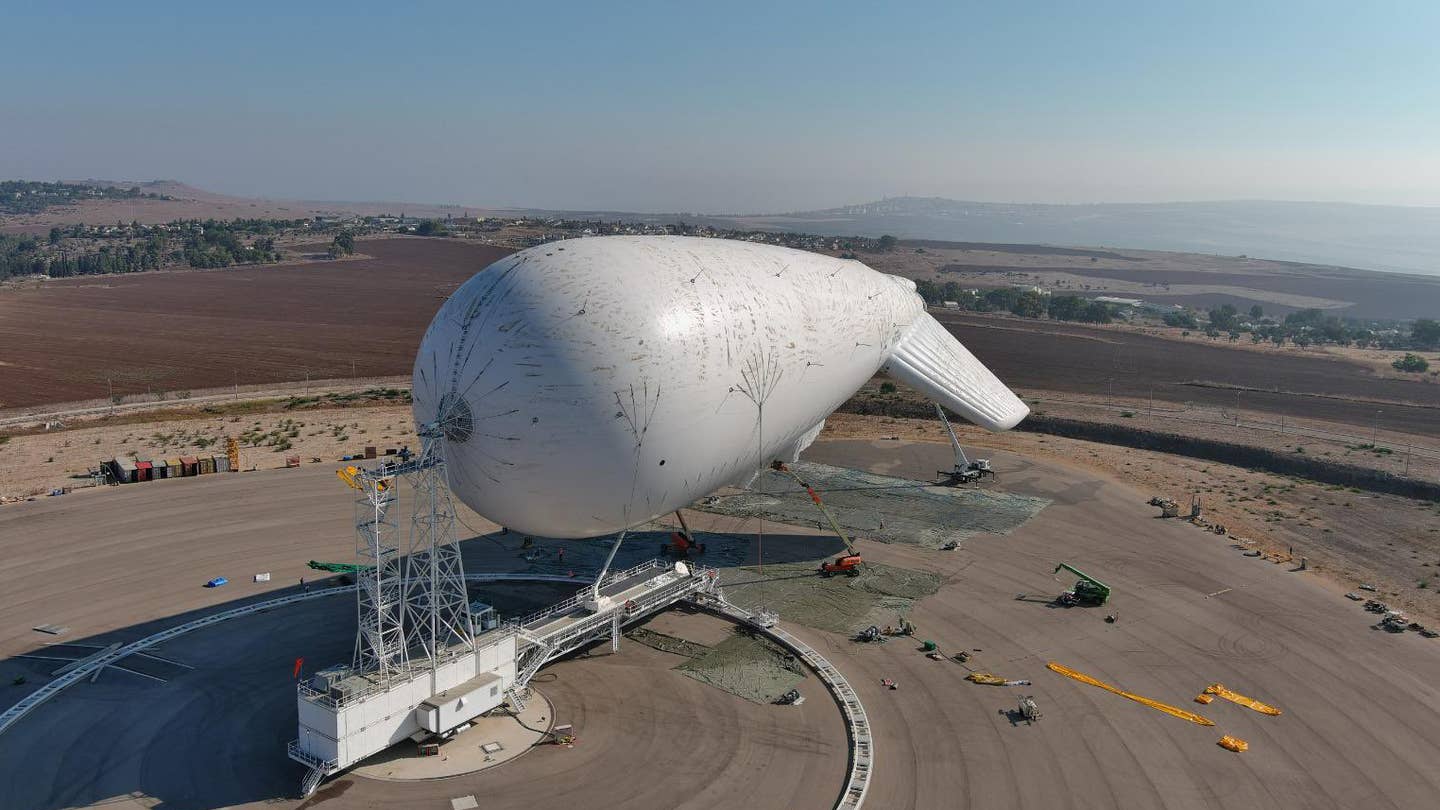 Israel Begins Testing Giant Radar Blimp For Spotting Low-Flying Missiles