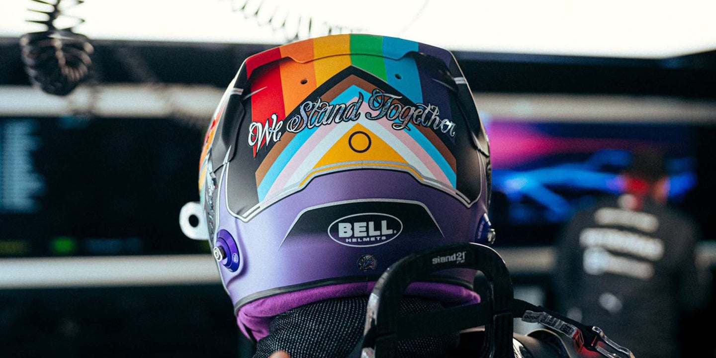 Hamilton Is Wearing a Helmet In Support LGBTQ+ Rights for Qatar F1 GP