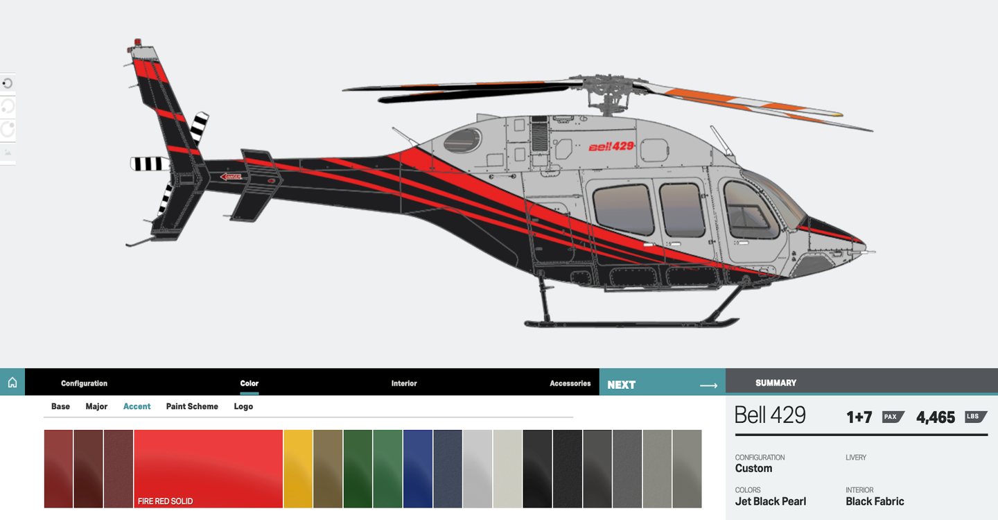 Bell’s In-Depth Helicopter Configurator Is a Next-Level Time Suck