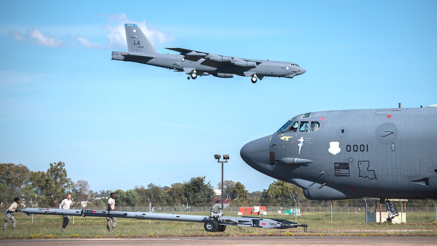 B-52 Bomber’s Wing Torn Up After Hitting Fence At Barksdale Air Force Base (Updated)
