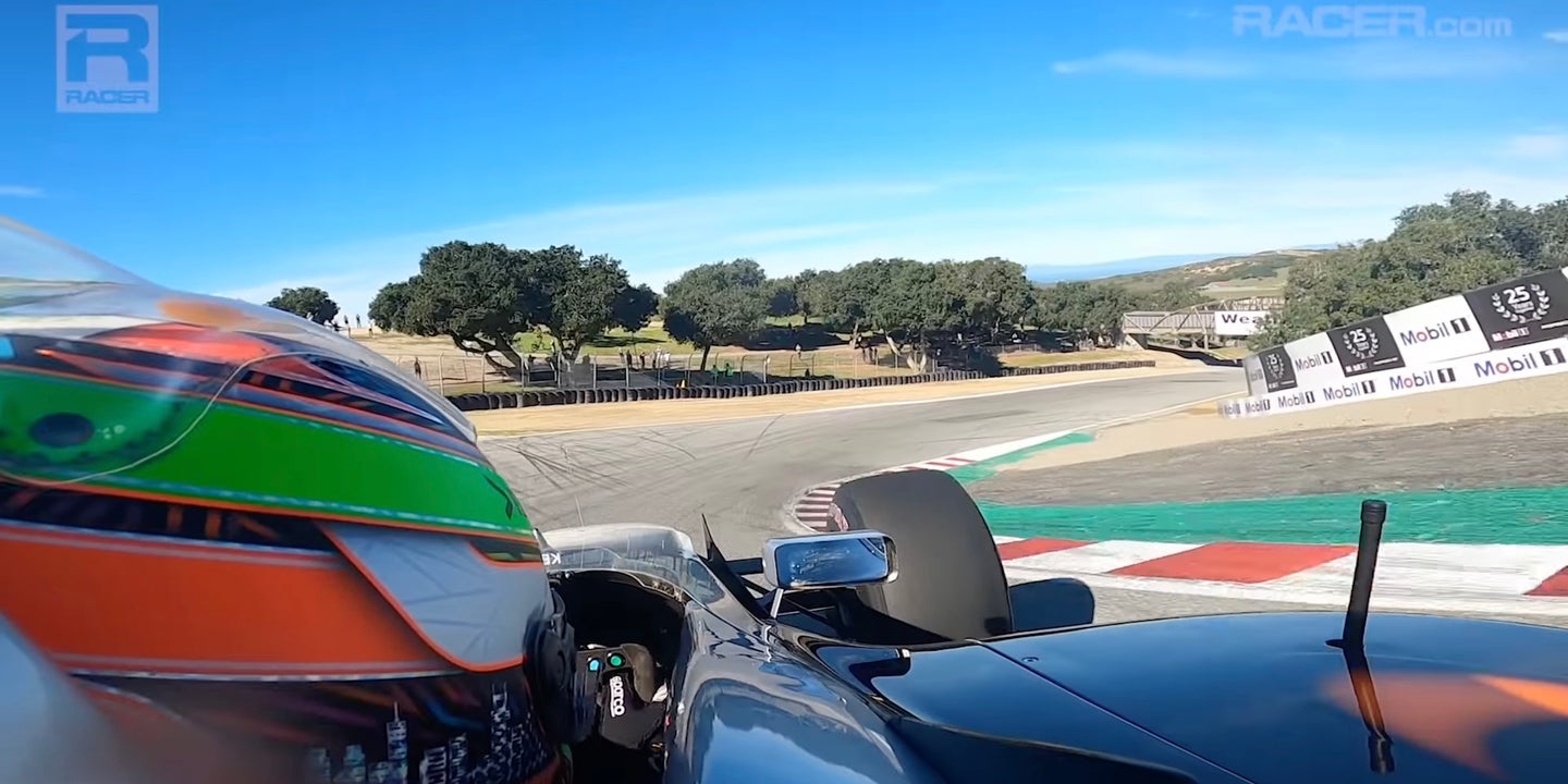 Watch a 23-Year-Old F1 Car Smash a New Indy Car’s Lap Time at Laguna Seca