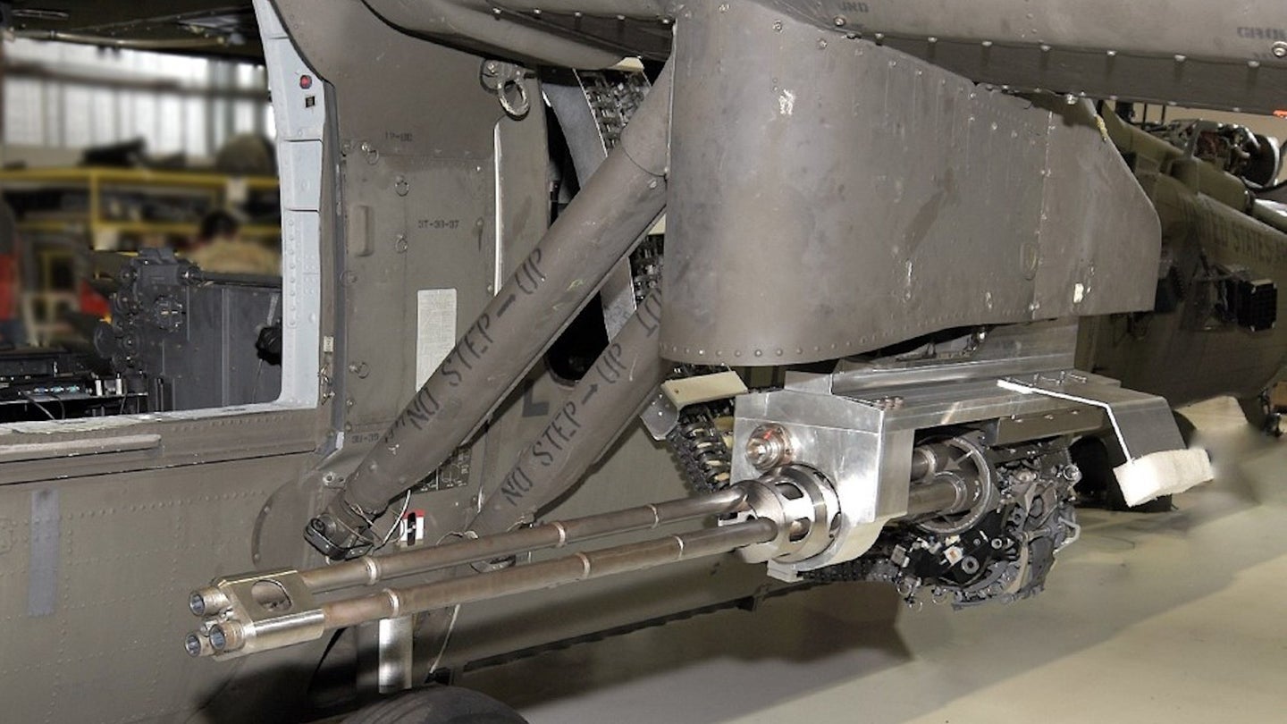 This Is Our First Look At The Army’s New 20mm Aerial Cannon On An Actual Helicopter