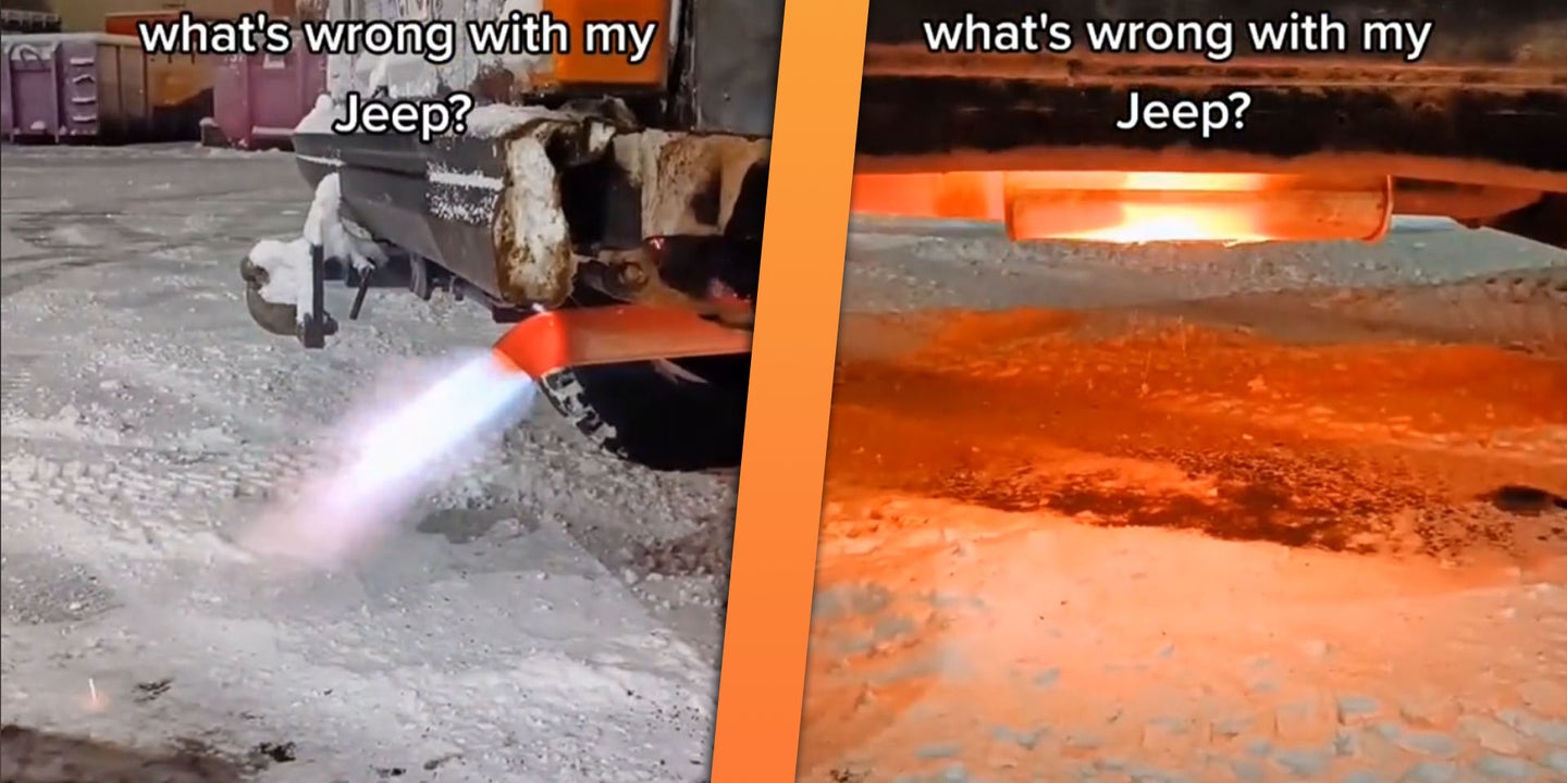 Making Your Jeep’s Exhaust Glow Bright Orange Probably Isn’t Good For It