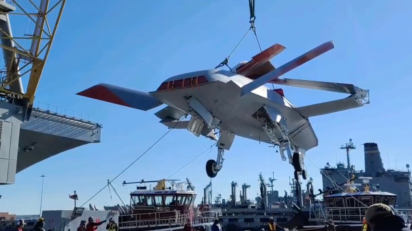 Navy&#8217;s MQ-25 Stingray Tanker Drone Goes Aboard A Carrier For The First Time