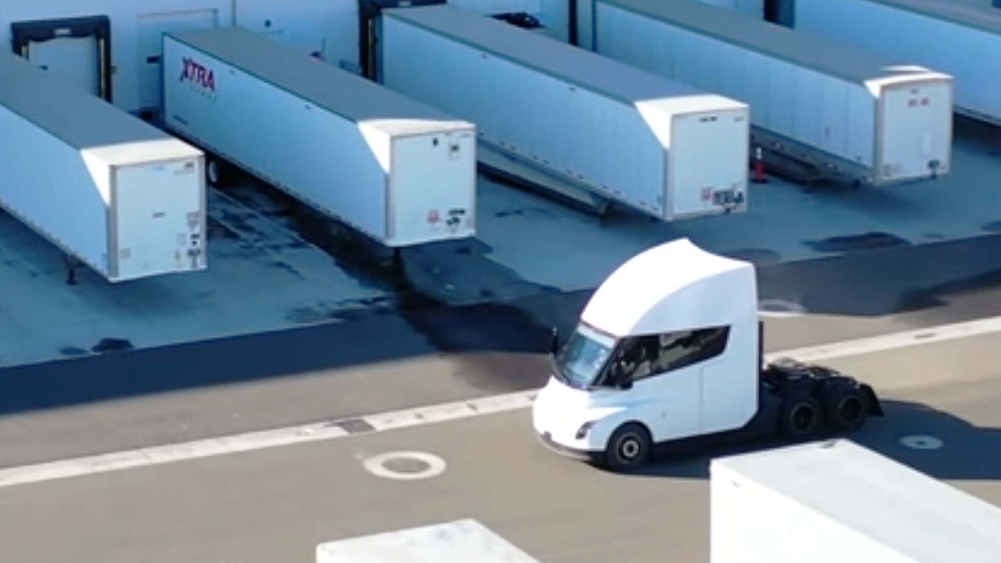 Unmarked Tesla Semi Spotted Outside Gigafactory Could Be First of Limited Production Run