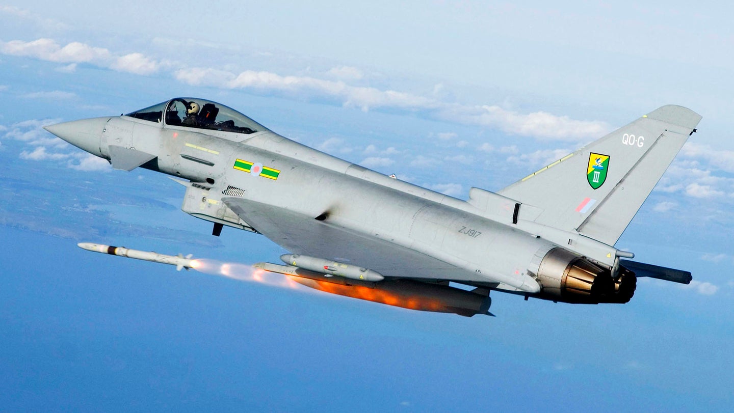 RAF Typhoon Firing ASRAAM Missile