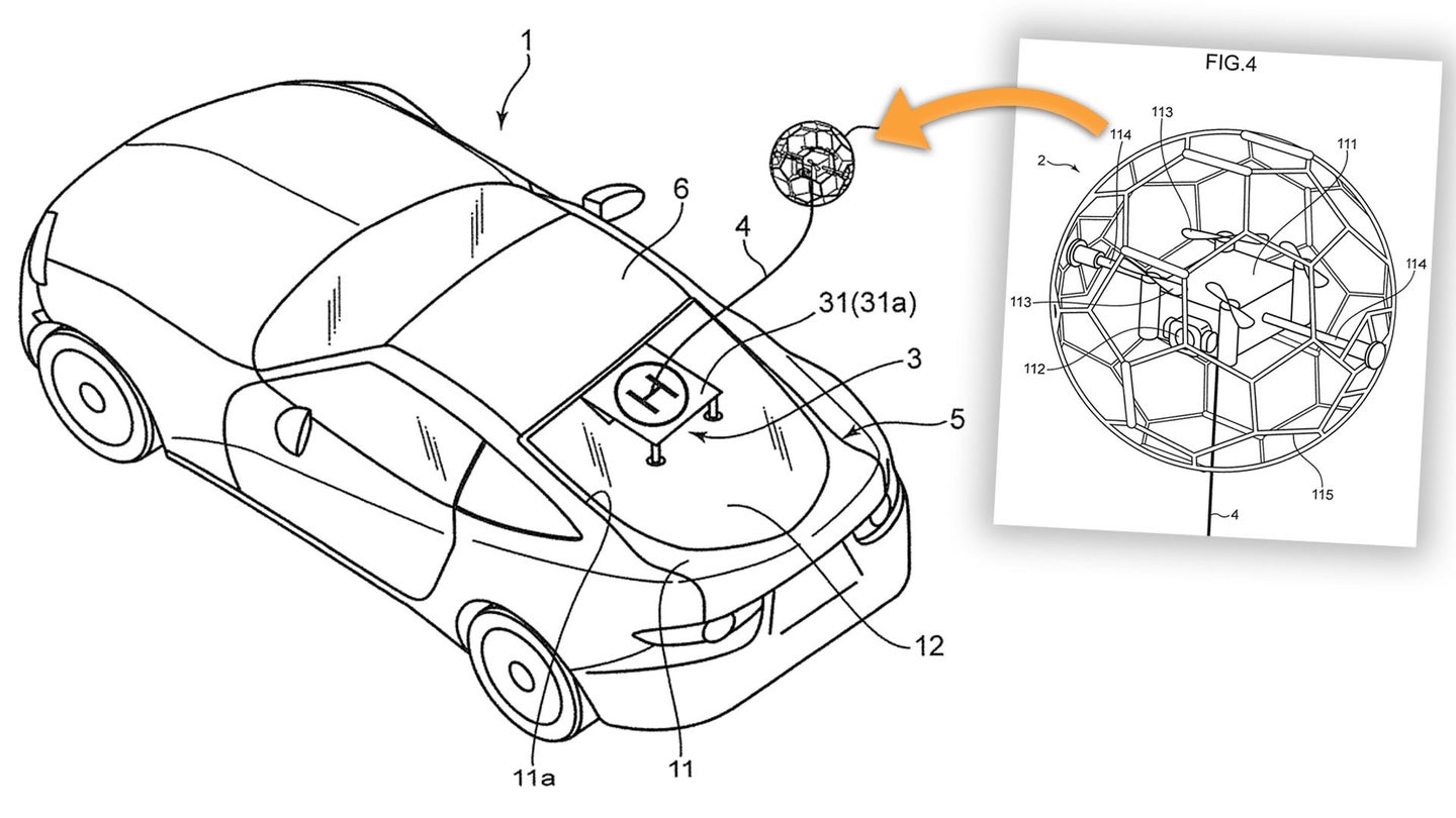 New Mazda Patent Application Shows a Car-Mounted Drone Helipad