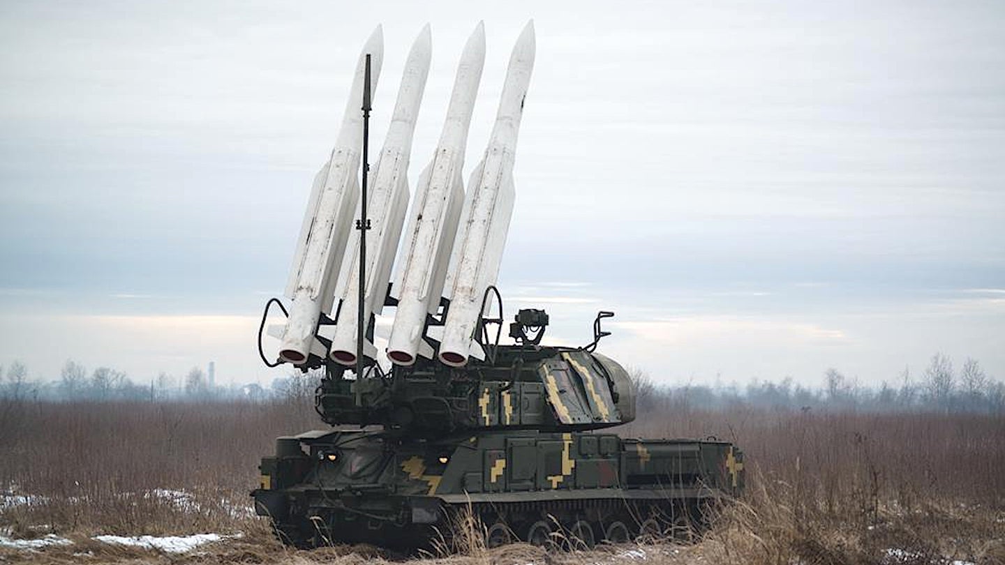 A Ukrainian Buk surface-to-air missile system.