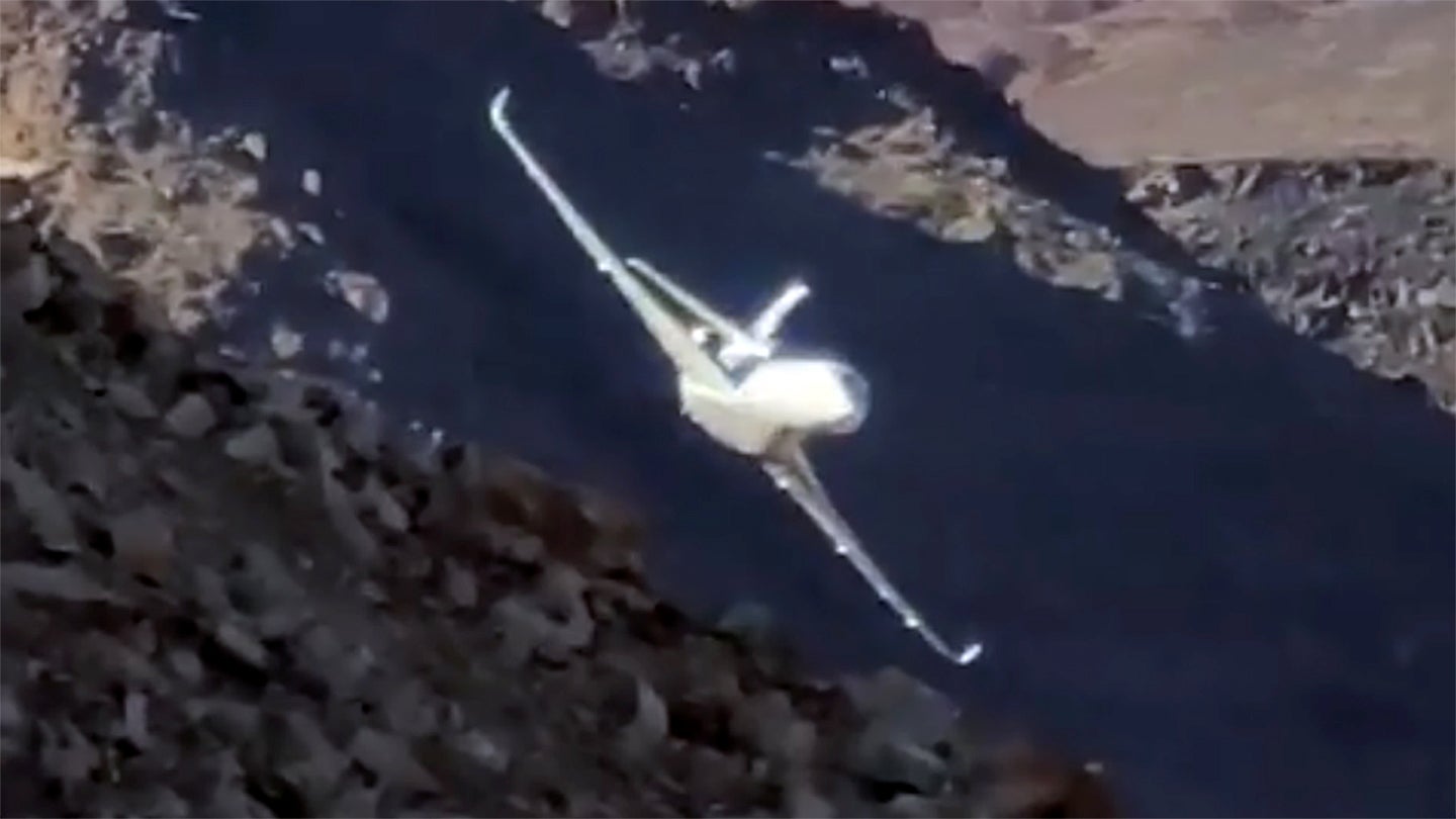 A Falcon 8X Business Jet Just Flew Through Star Wars Canyon Like A Fighter (Updated)