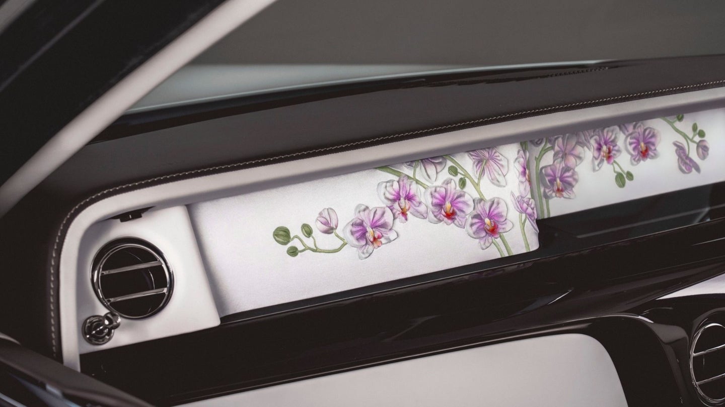This One-Off Rolls-Royce Phantom Has Beautiful Hand-Sculpted Orchids on the Dash