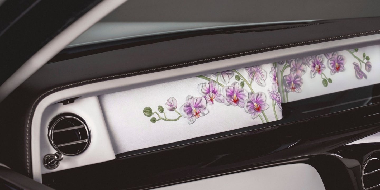 This One-Off Rolls-Royce Phantom Has Beautiful Hand-Sculpted Orchids on the Dash