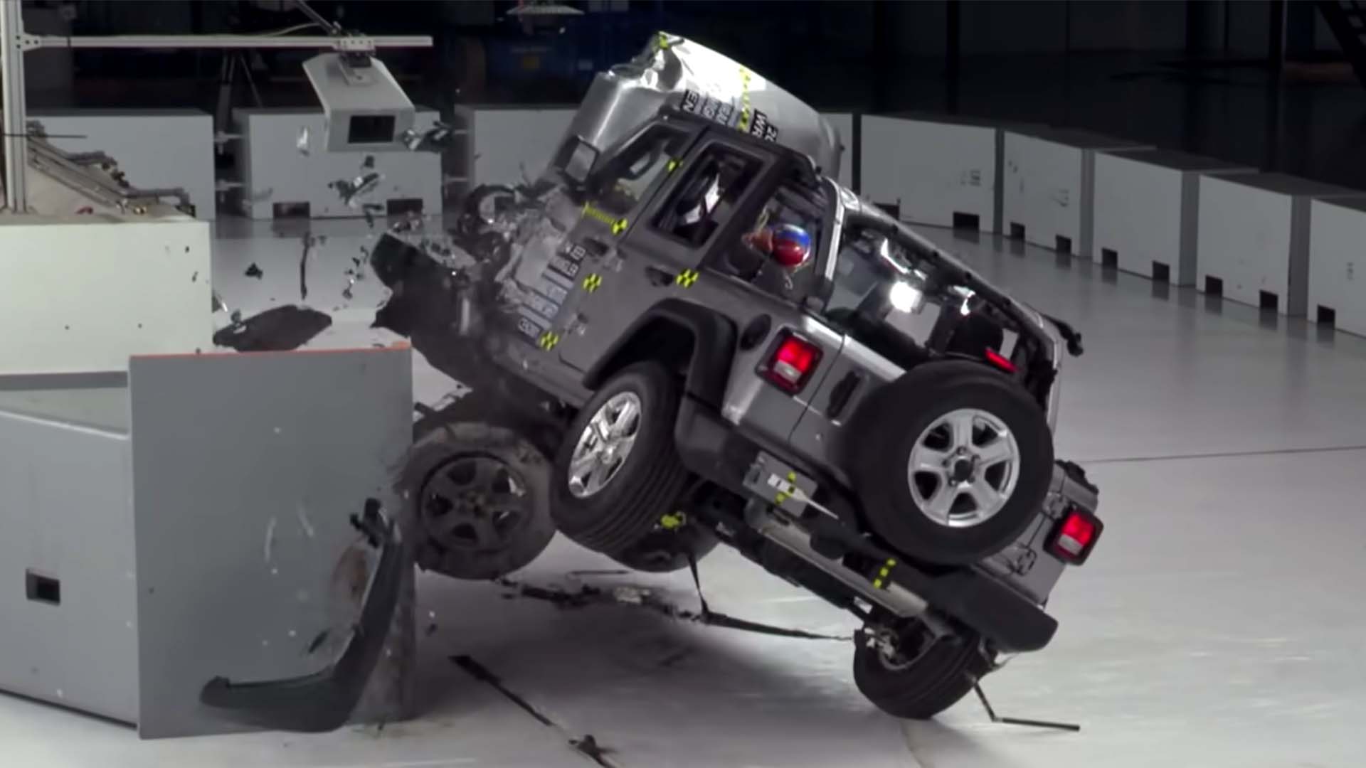 Jeep Says Wrangler Flip in IIHS Crash Test Was 'Anomalous' After Bronco  Performs Better