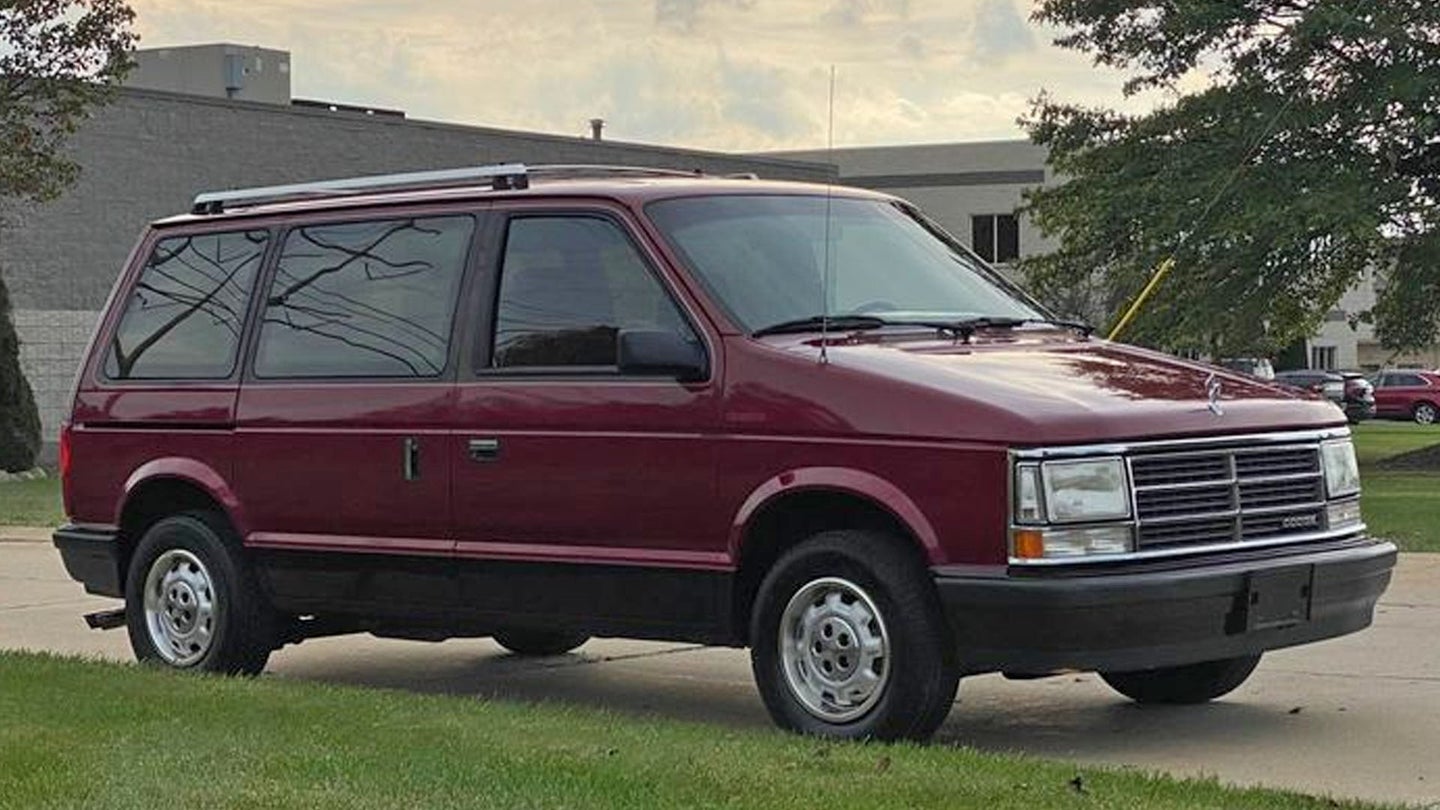 Buy the World’s Cleanest 1989 Dodge Caravan With a Stick Shift for $18,225