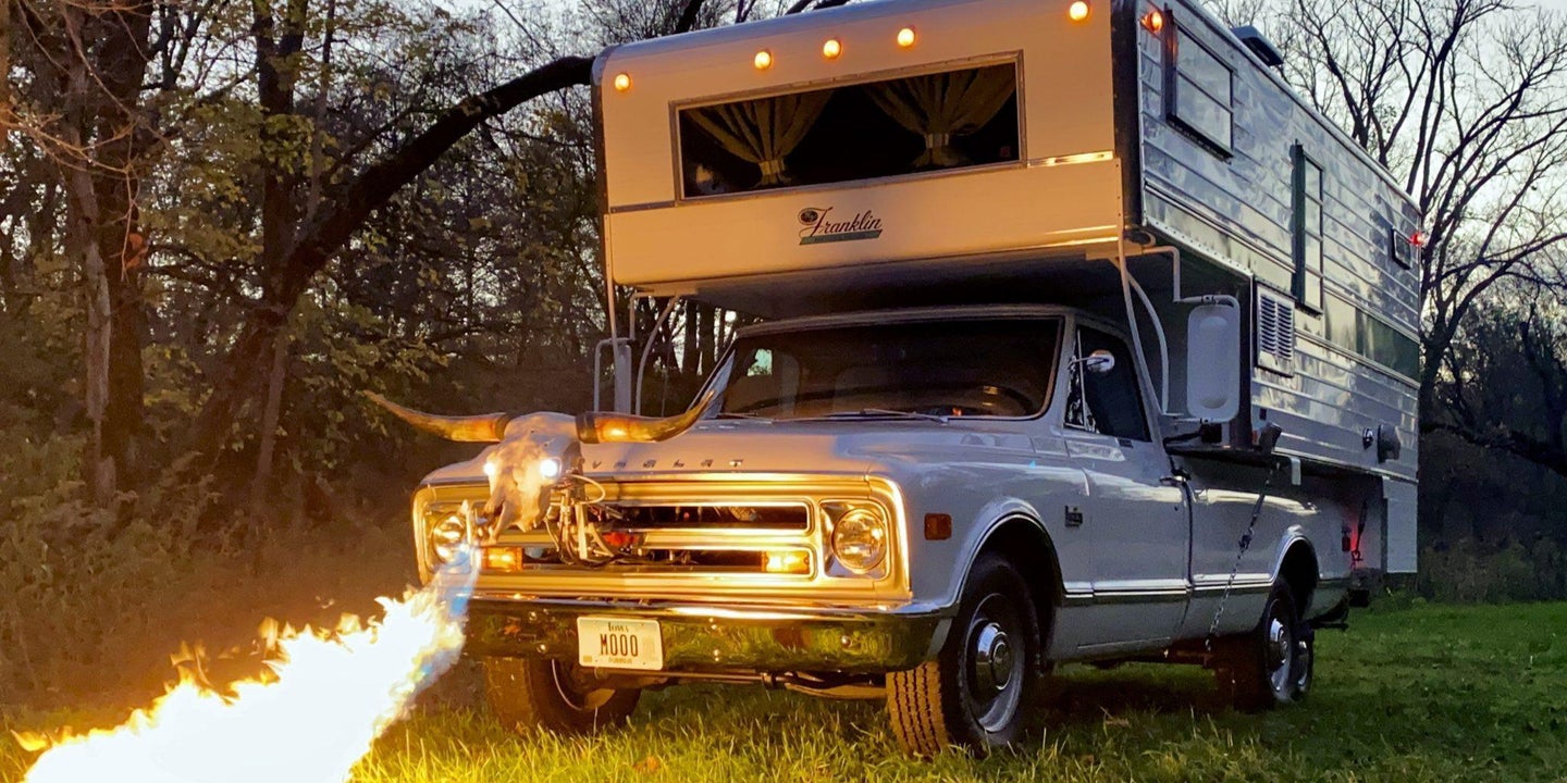 Buy This Fire-Spitting 1968 Chevy Camper Truck for the Price of Your Soul