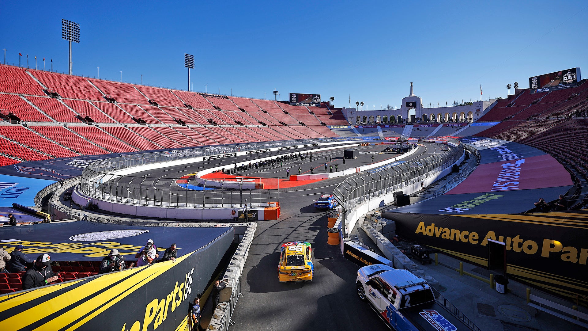 Gladiators in the LA Coliseum How NASCARs Next-Gen Car Is Racing on a Football Field