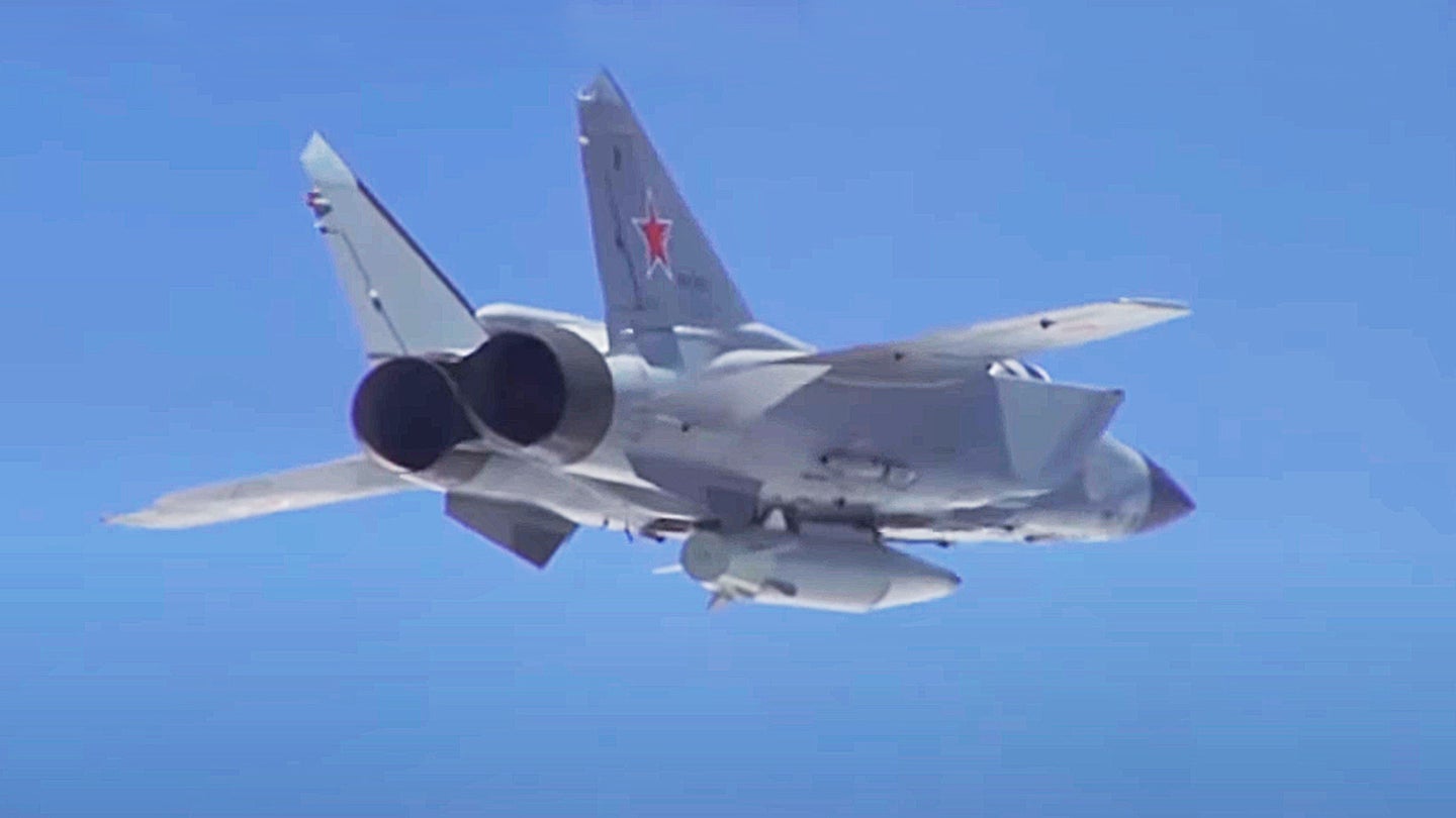 Russian MiG-31s Armed With Air-Launched Ballistic Missiles Have Arrived In Kaliningrad