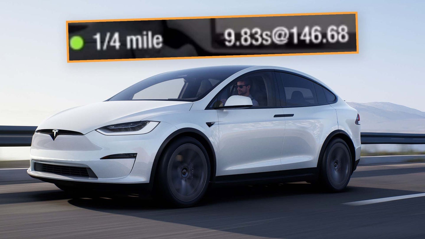 Watch a Tesla Model X Plaid SUV Run a 9-Second Quarter-Mile on the Street
