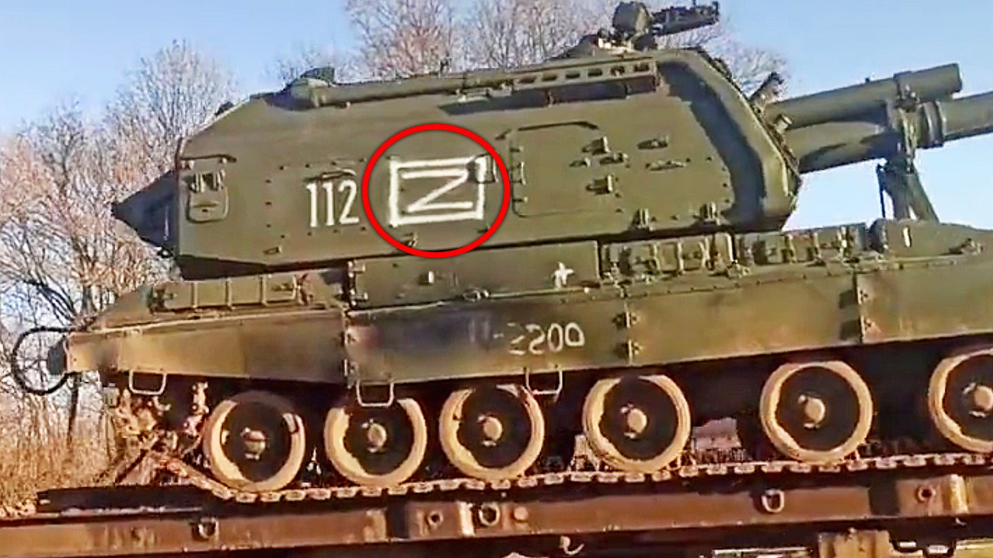 Mysterious Symbols Are Appearing On Russian Military Vehicles Near Ukraine