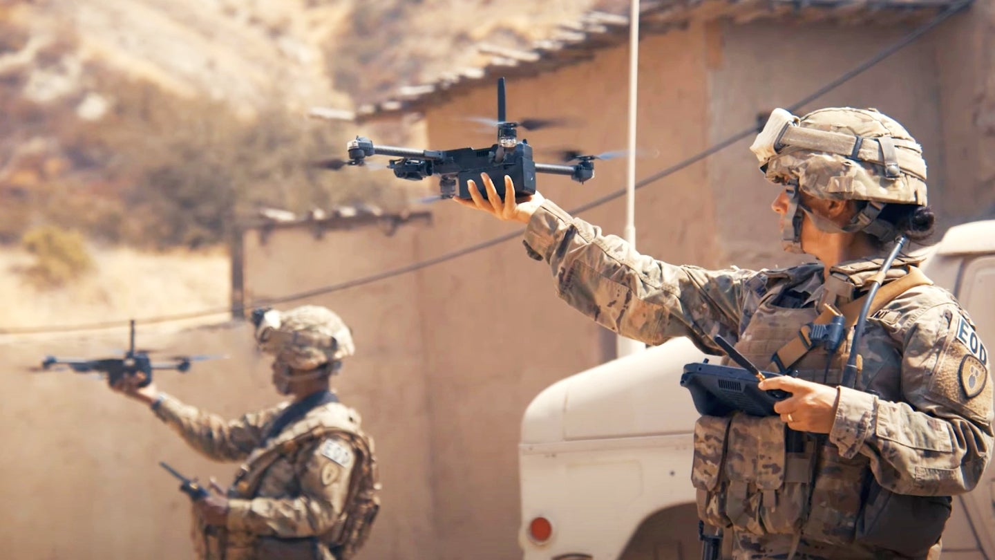 Army Buys Artificial Intelligence-Infused Folding Quadcopters For Battlefield Use