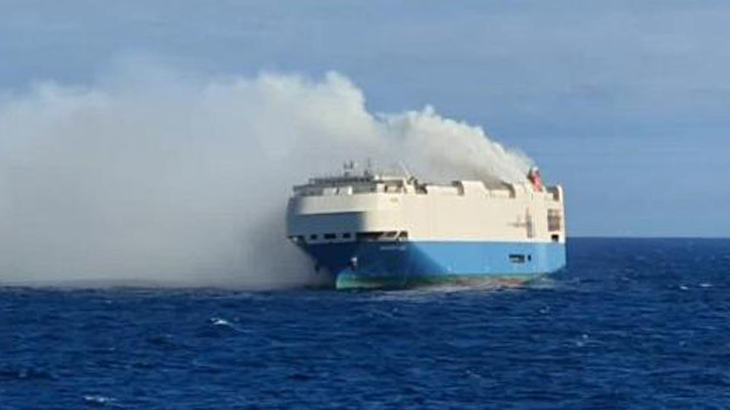 Cargo Ship on Fire in the Atlantic Has 189 Bentleys, 1,100 Porsches, Lots of Audis On Board