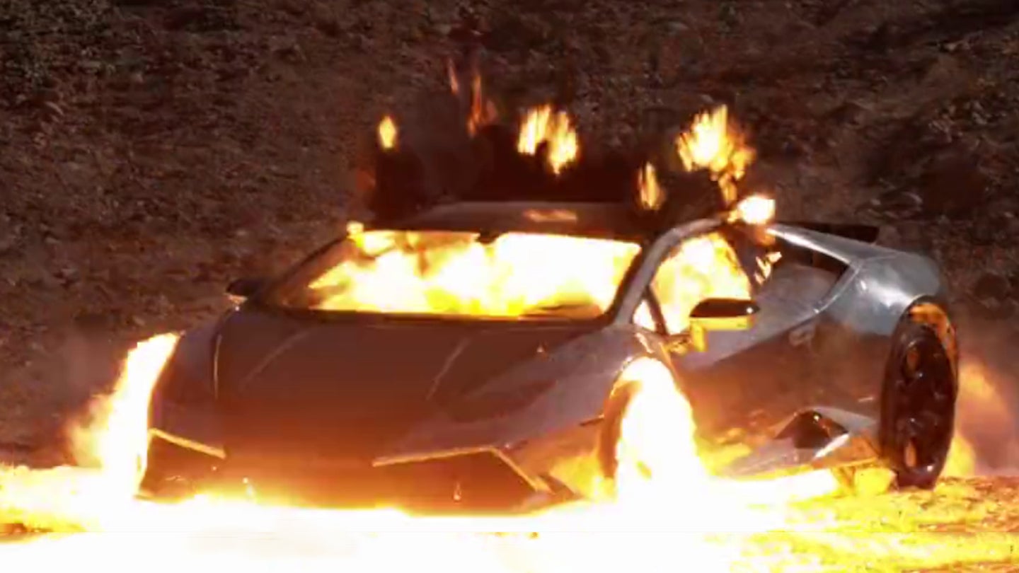 Artist Blows up Lamborghini Huracan To Sell Videos of Shrapnel as NFTs