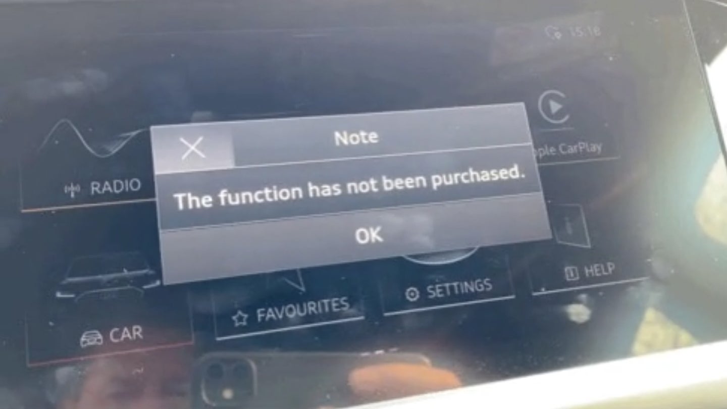 Audi Owner Finds Basic HVAC Function Paywalled After Pressing the Button for It