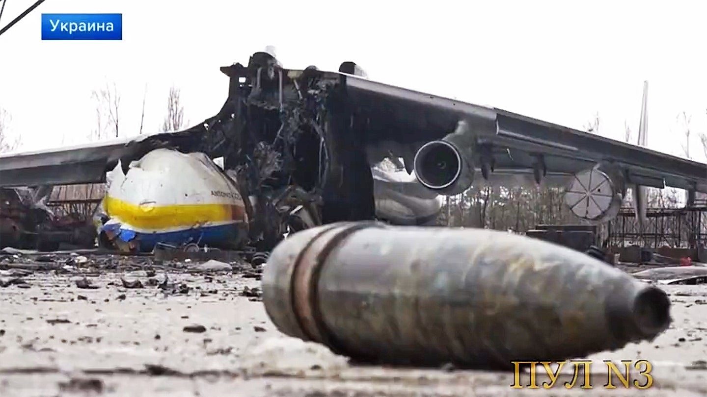 This Is Our First Tragic Look At All That’s Left Of Ukraine’s Giant An-225 Cargo jet