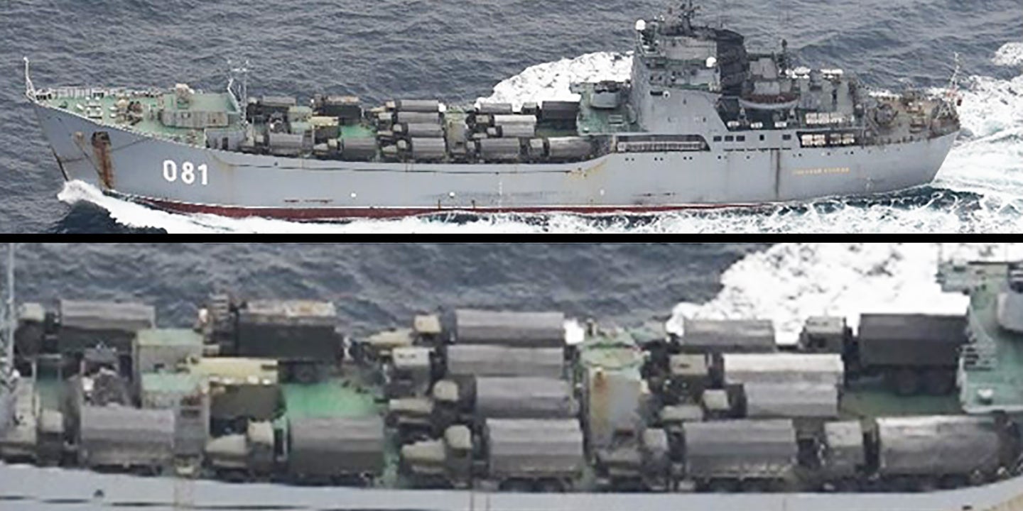 Japan Spotted Loaded-Up Russian Amphibious Warships That May Be Headed To Ukraine