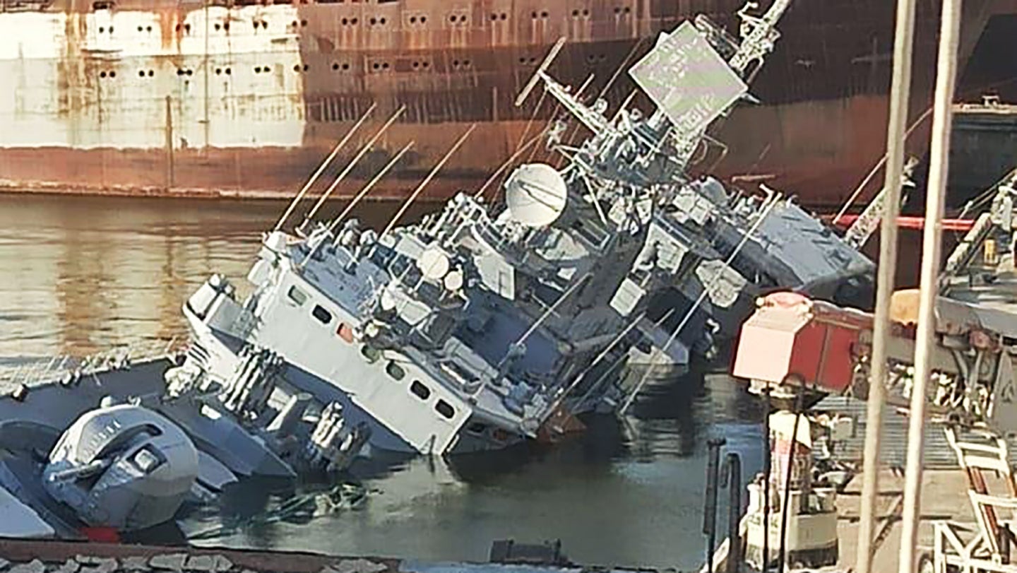 The Ukrainian Navy’s Flagship Appears To Have Been Scuttled