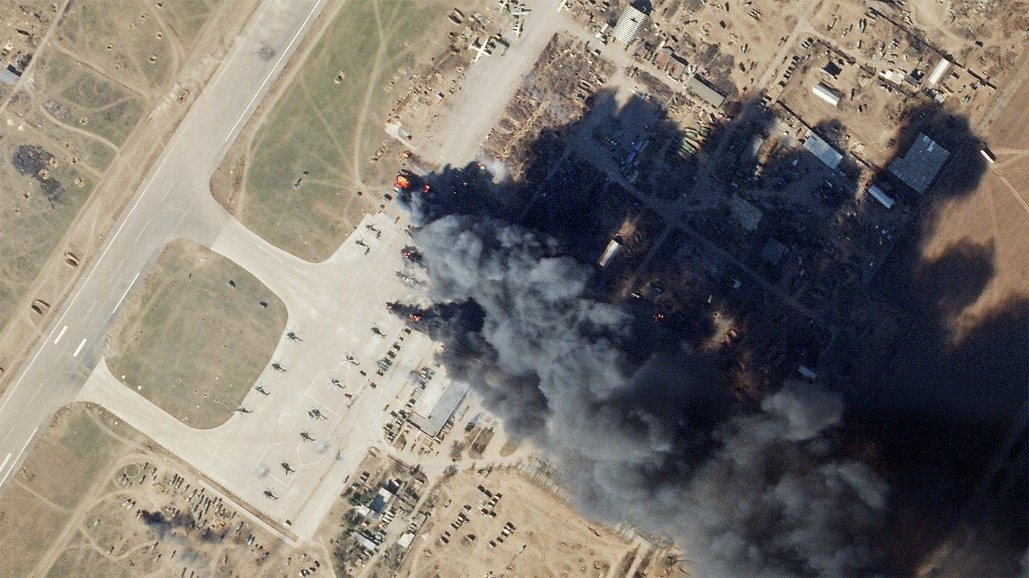 Ukraine Strikes Back: Barrage Leaves Russian-Occupied Kherson Airbase In Flames (Updated)