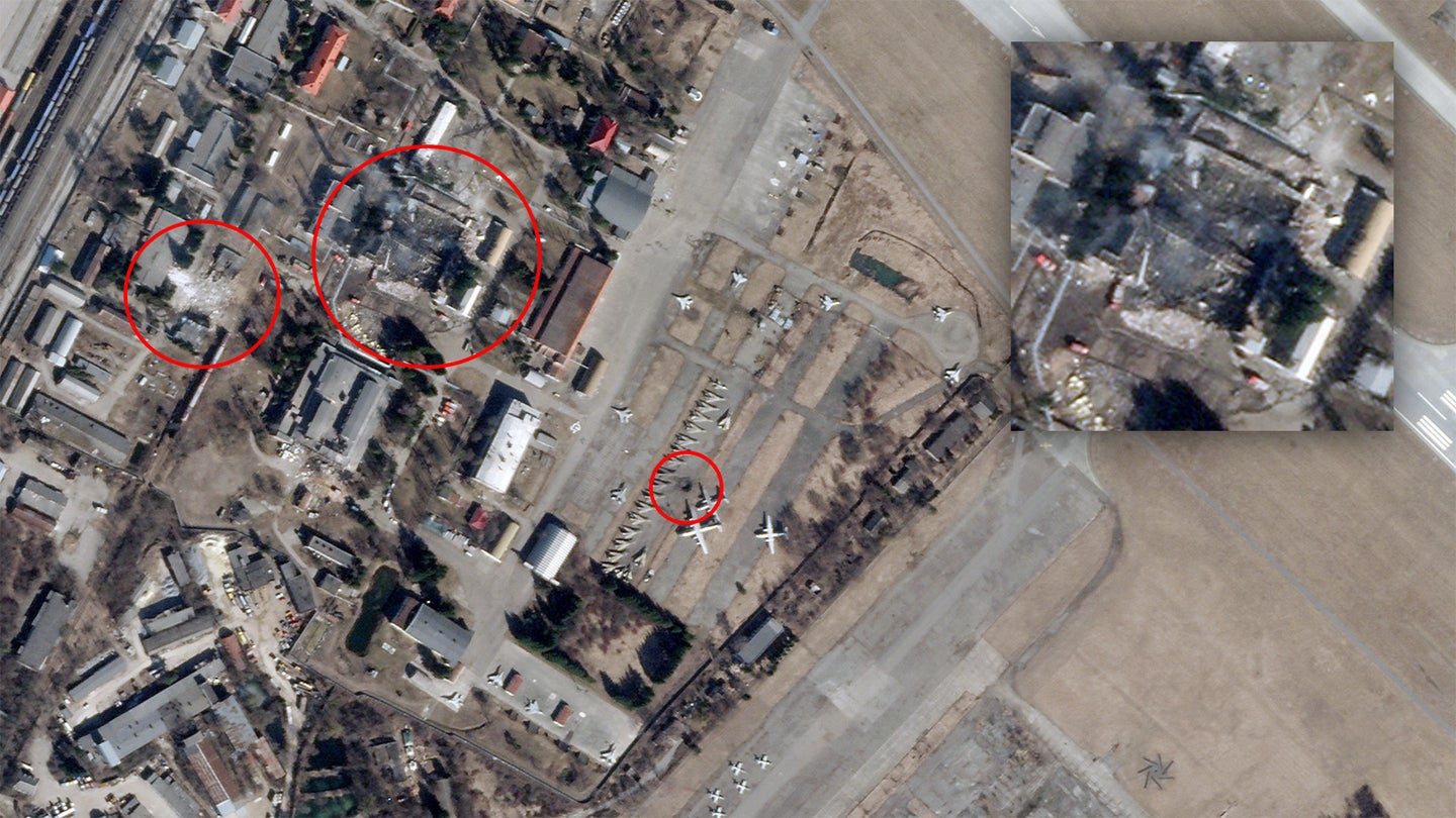 Russian Missile Strike Obliterated Hangar At Ukrainian MiG-29 Depot Satellite Image Shows