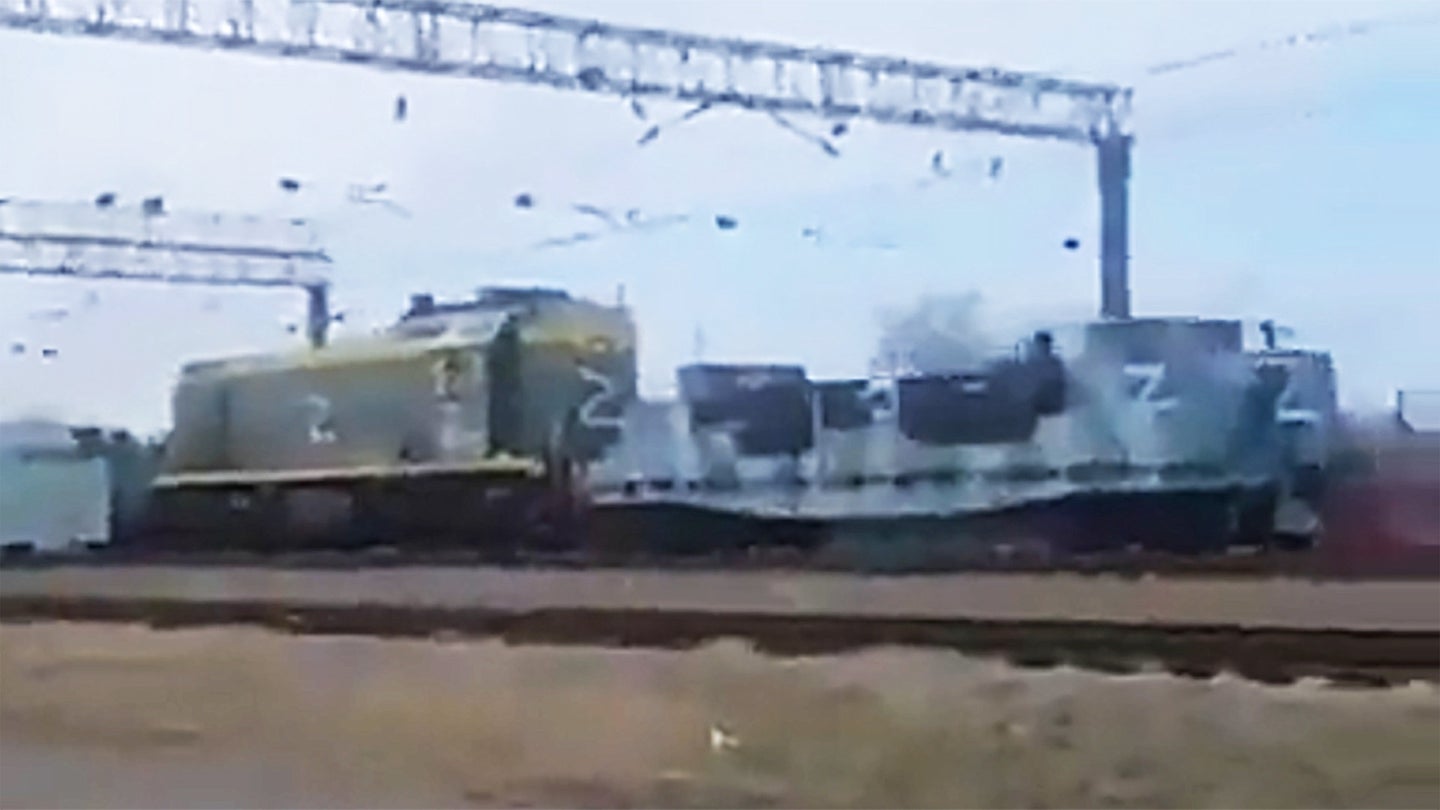 A Russian Armored Train Has Joined The Invasion Of Ukraine