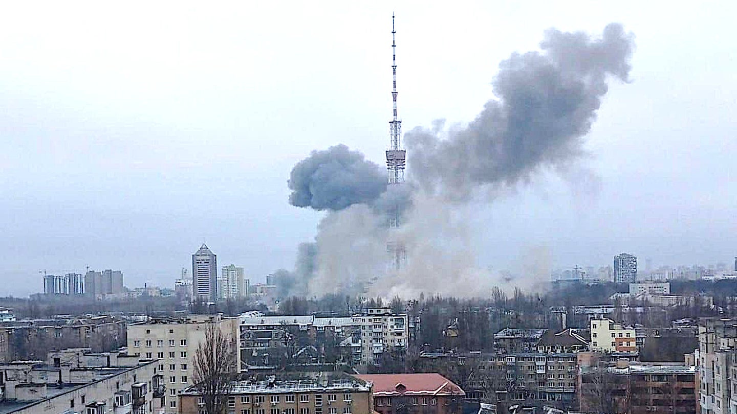 Russian Strikes On Ukrainian Cities Continue With Attack Near Kyiv&#8217;s Famous TV Tower