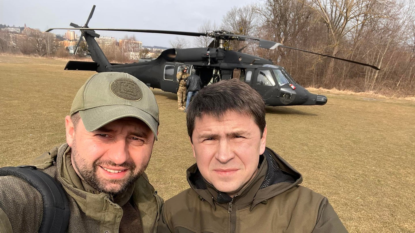 Polish Black Hawk Helicopter Brings Ukrainians To Talks With The Russians