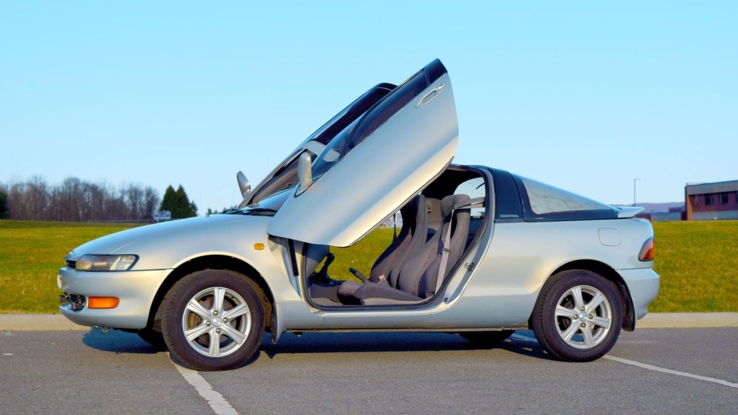 The Little Toyota Sera That Inspired the McLaren F1’s Doors Is Up for Auction