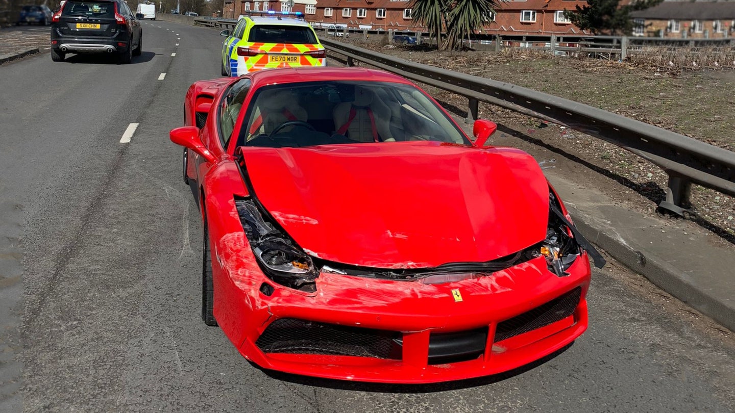 Driver Crashes Ferrari 488 Just Two Miles Into Ownership