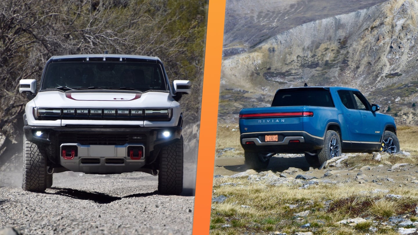 Here’s How the GMC Hummer EV and Rivian R1T Compare Off-Road
