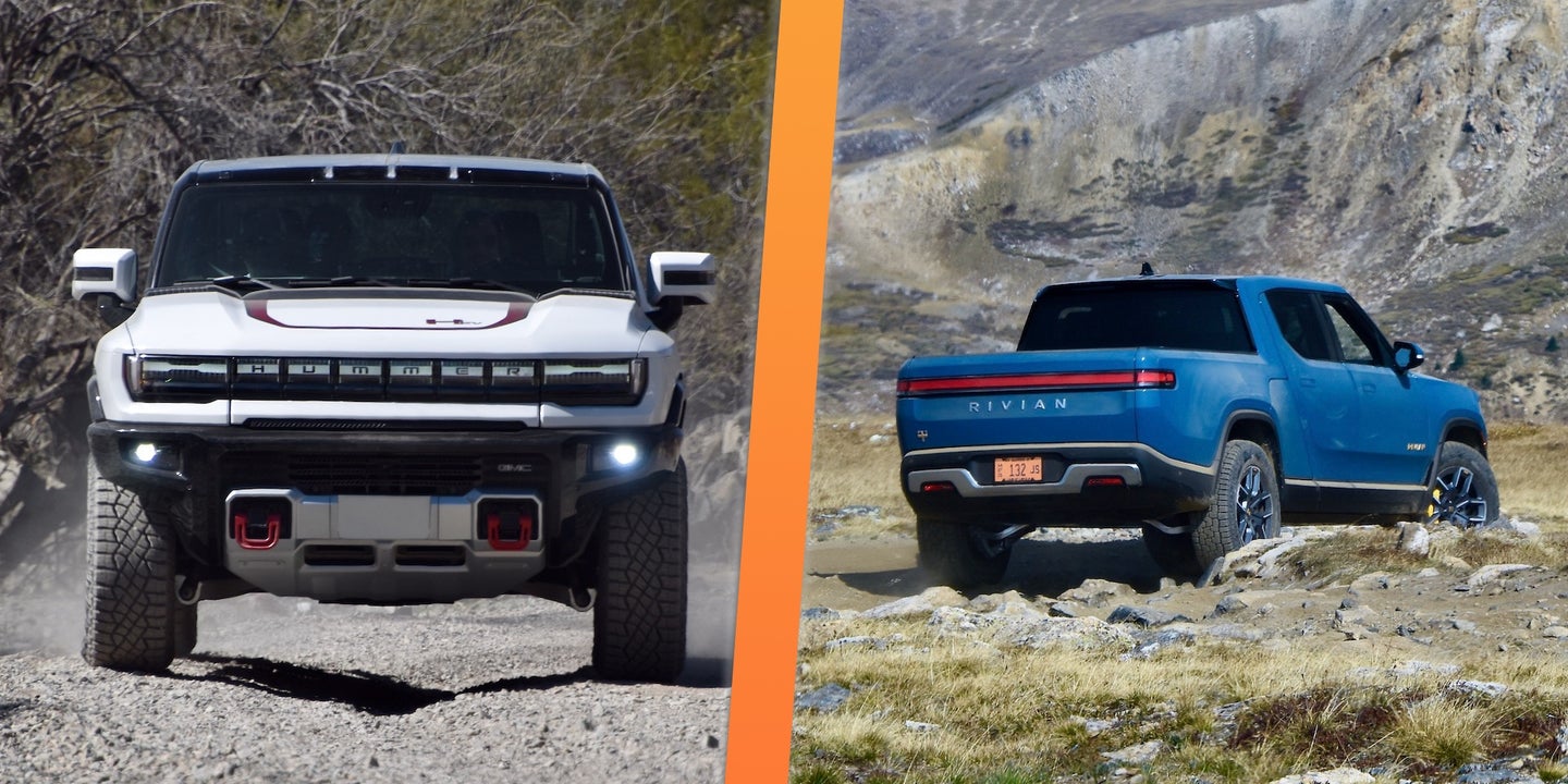 Here’s How the GMC Hummer EV and Rivian R1T Compare Off-Road