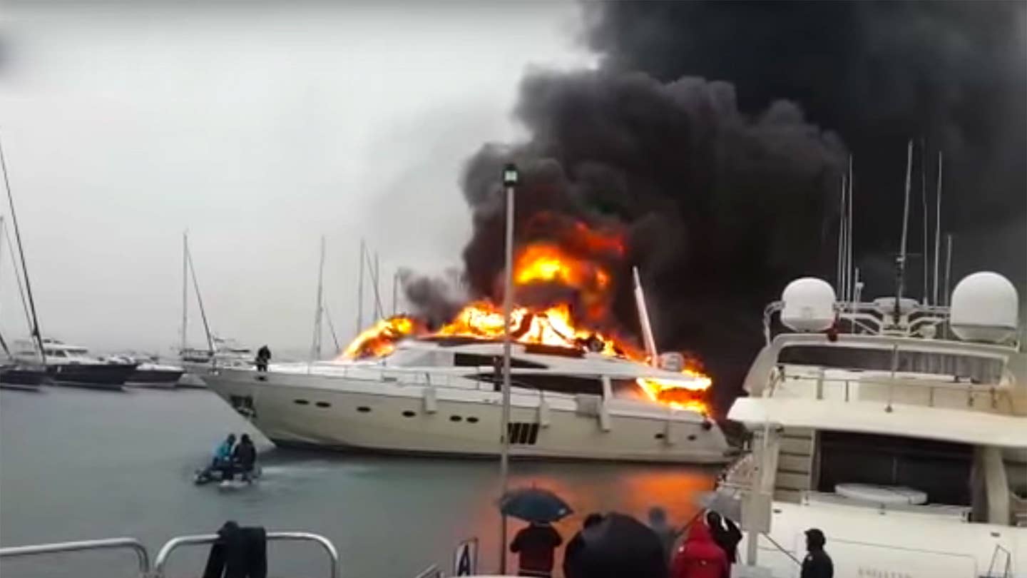 Russian Superyacht Is Super Toast