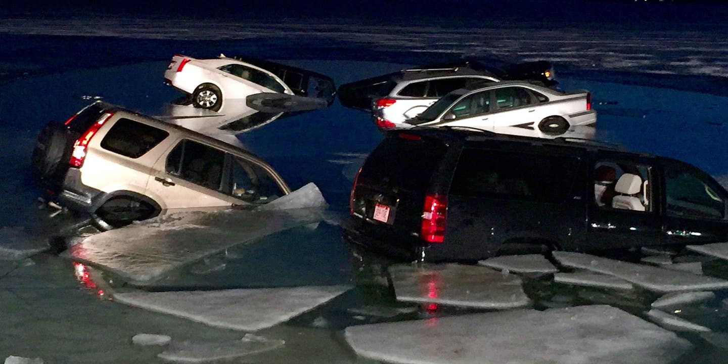 Parking On Ice Goes Wrong. Way Wrong.