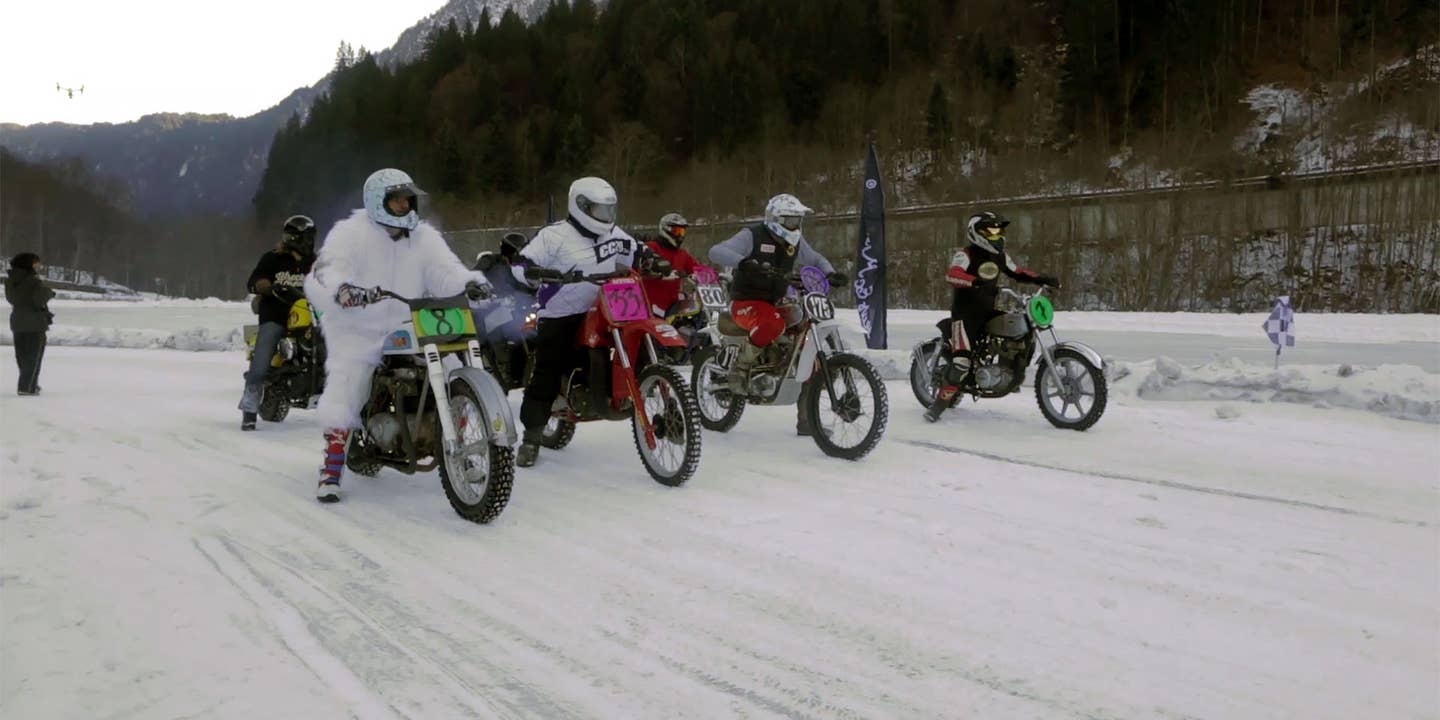 Check Out This Ice Road Racing Moto Bonanza