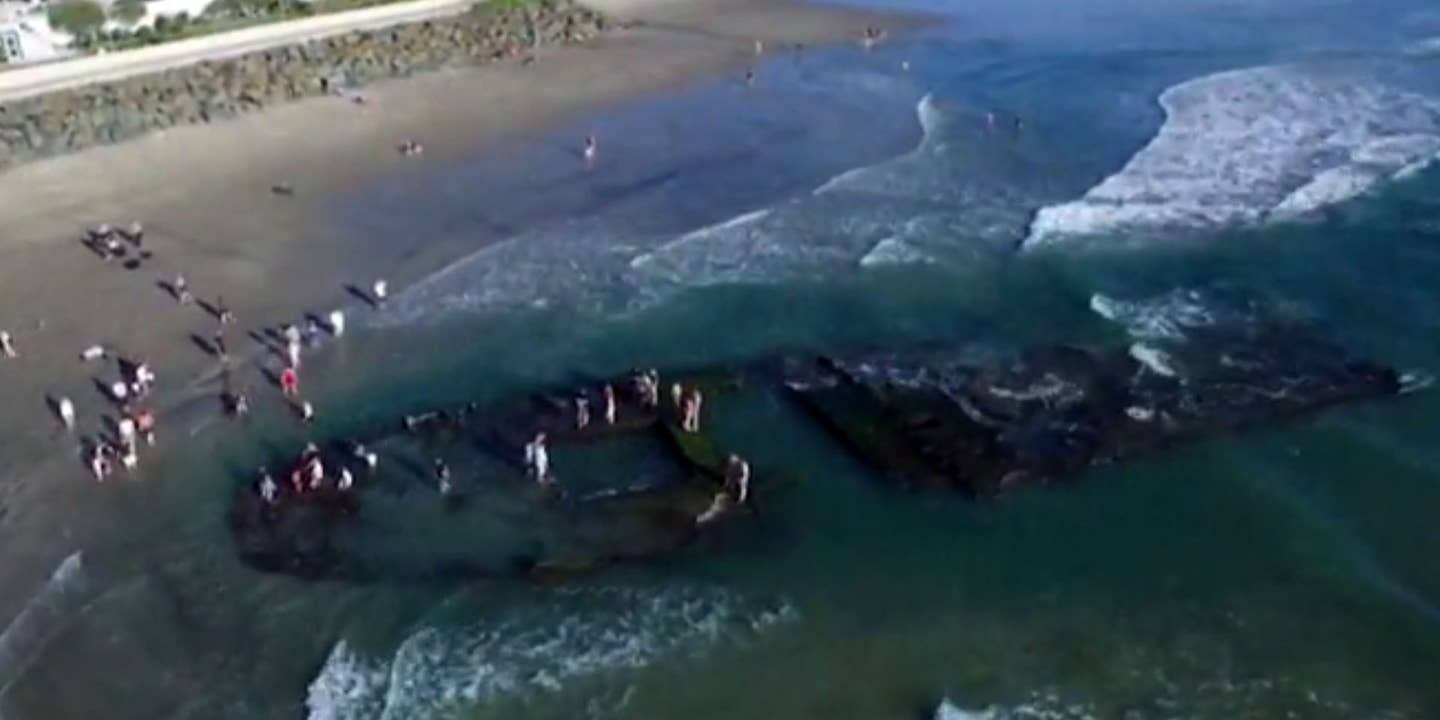 Long-Buried Ship Carcass Uncovered on San Diego Beach
