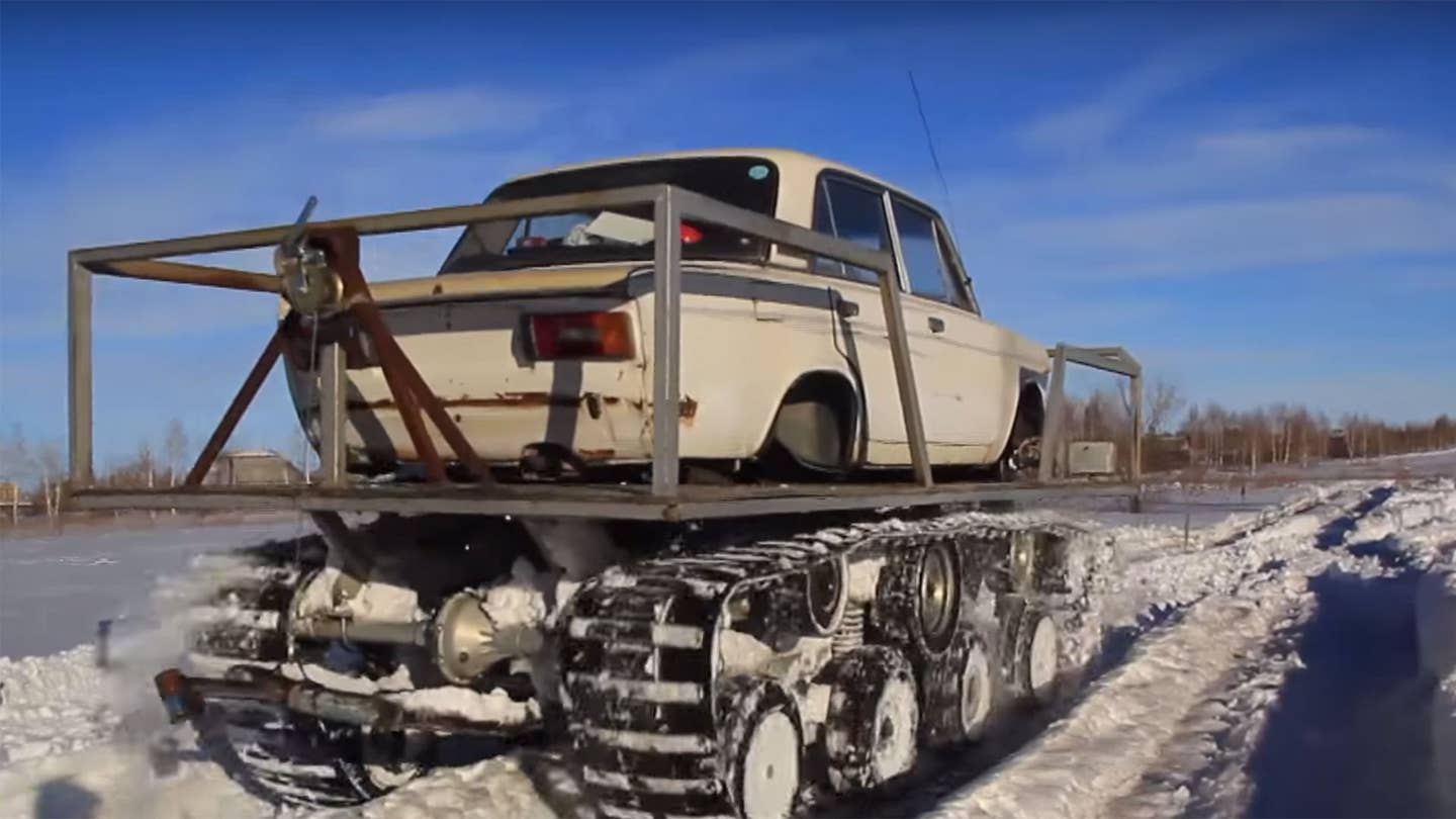 Lada-Tank Mutant Off-Roader Slays Russian Winter