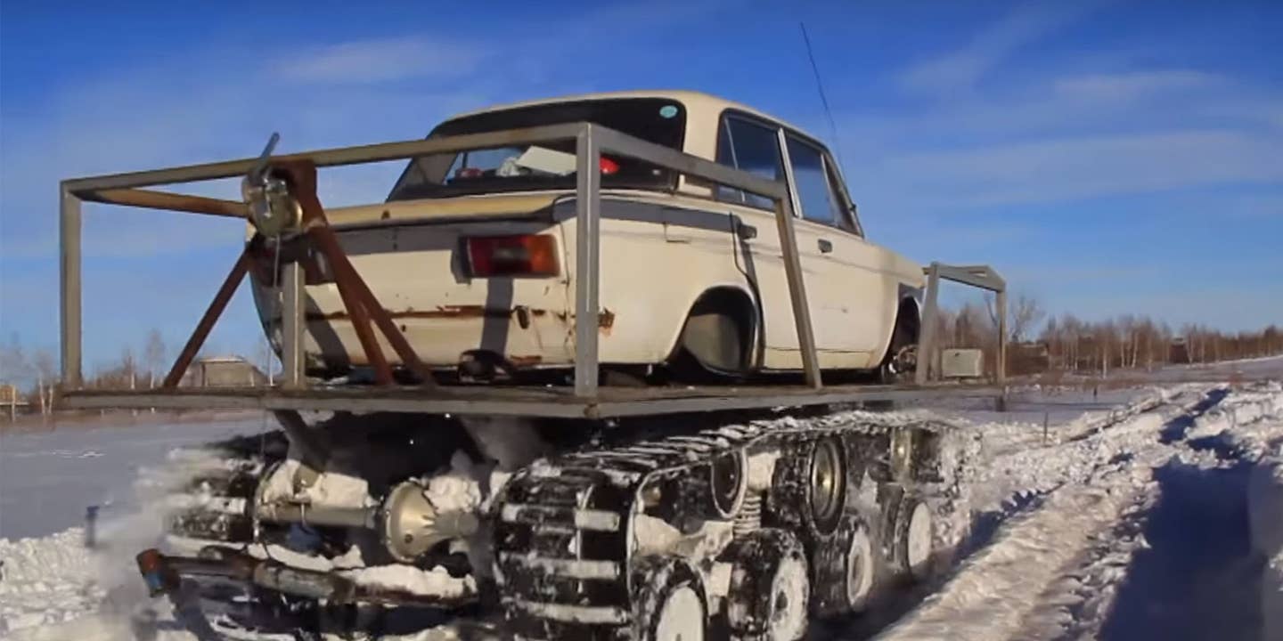 Lada-Tank Mutant Off-Roader Slays Russian Winter