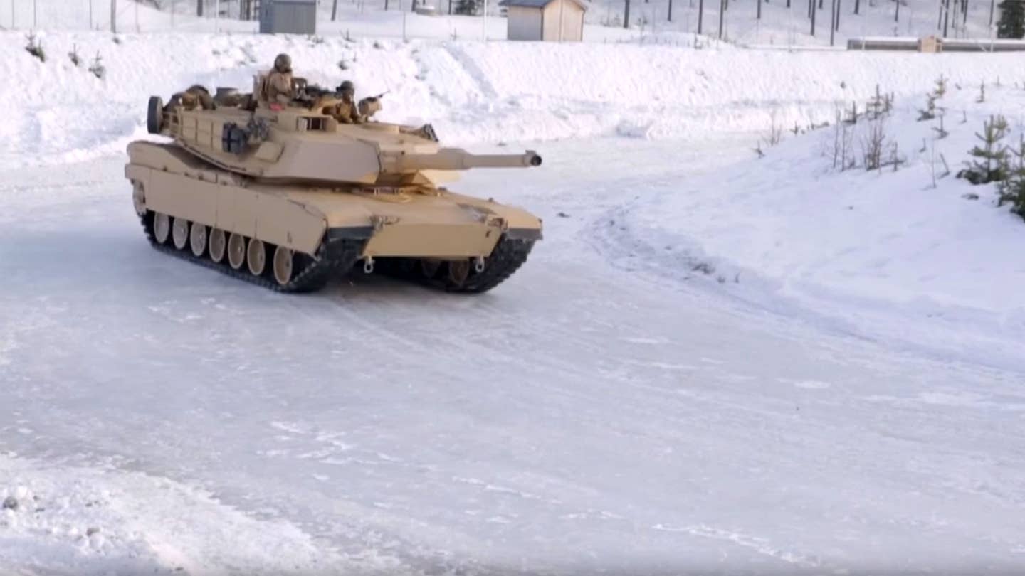 Watch This M1A1 Abrams Tank Drifting, Because Tank Drifting