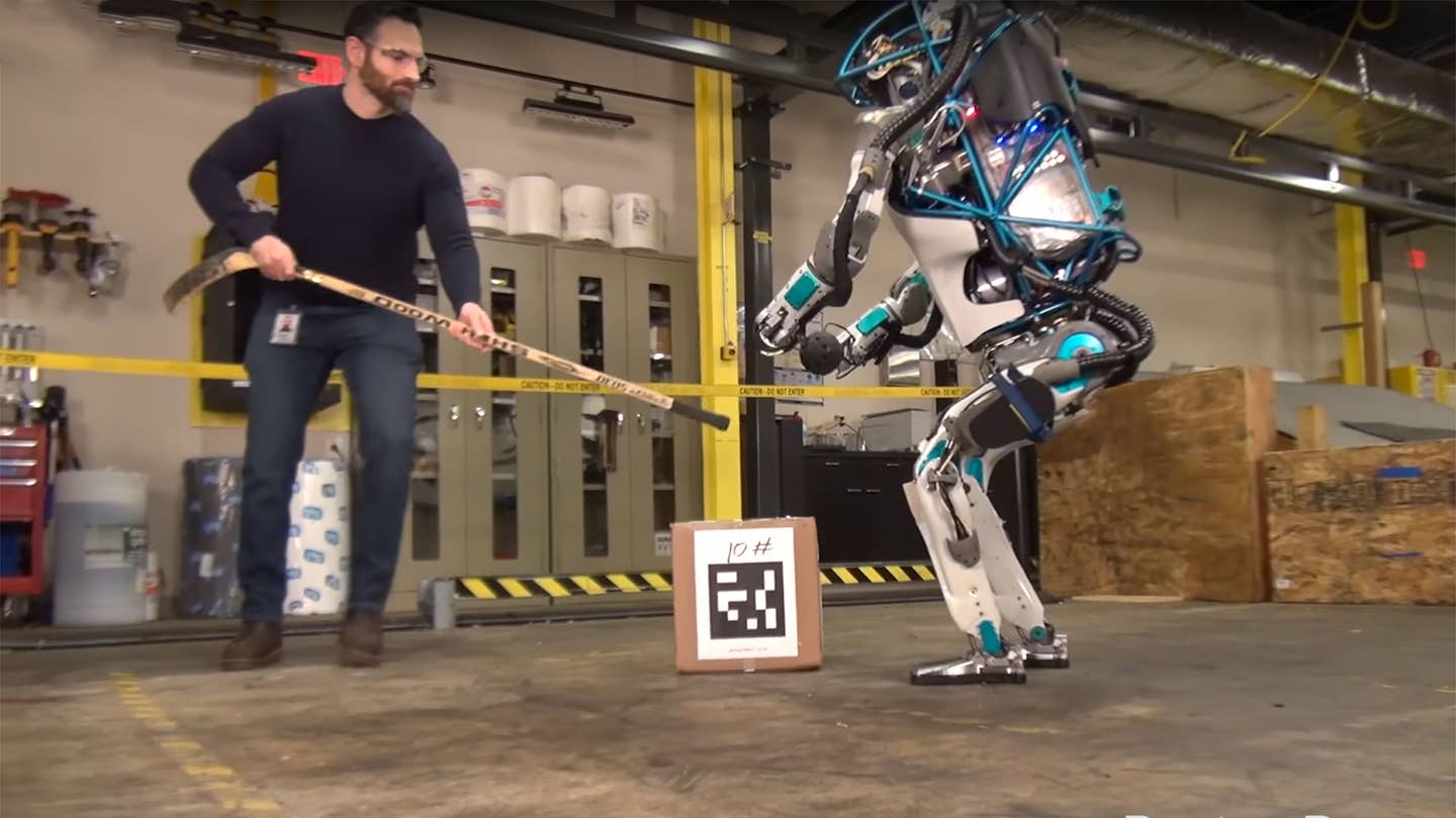 Atlas Is a Terrifying, Hockey Stick-Proof Robot