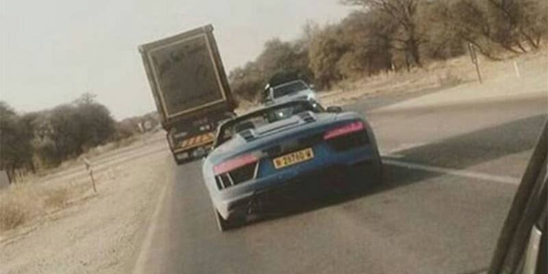 Audi R8 Spyder Spotted in Namibia