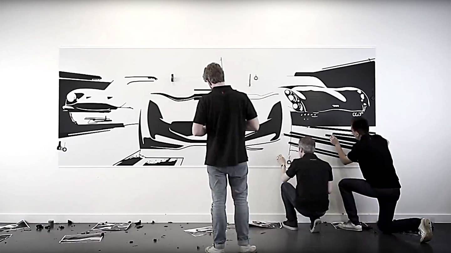 Watch These Guys Draw TVR’s New Sports Car out of Tape