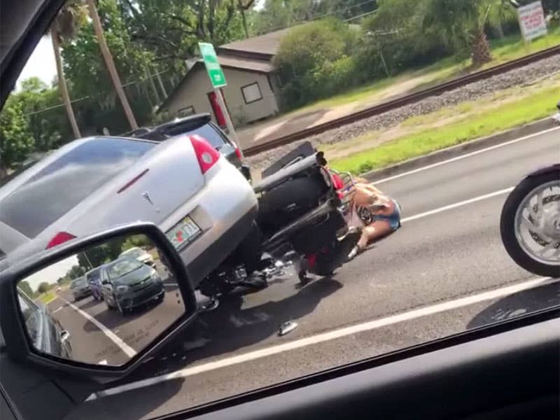 Watch This Maniac Run Over a Motorcycle-Riding Veteran on Memorial Day